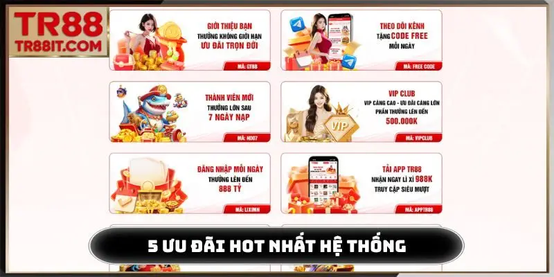 5 ưu đãi HOT nhất hệ thống