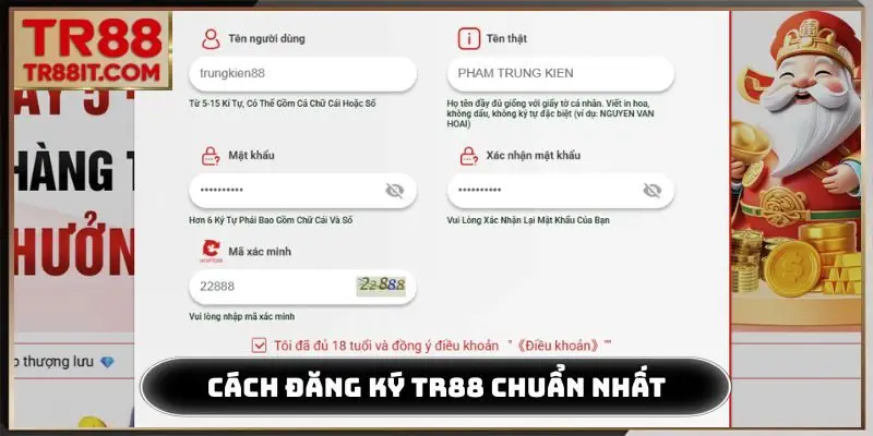 Cách đăng ký TR88 chuẩn nhất cho newbie